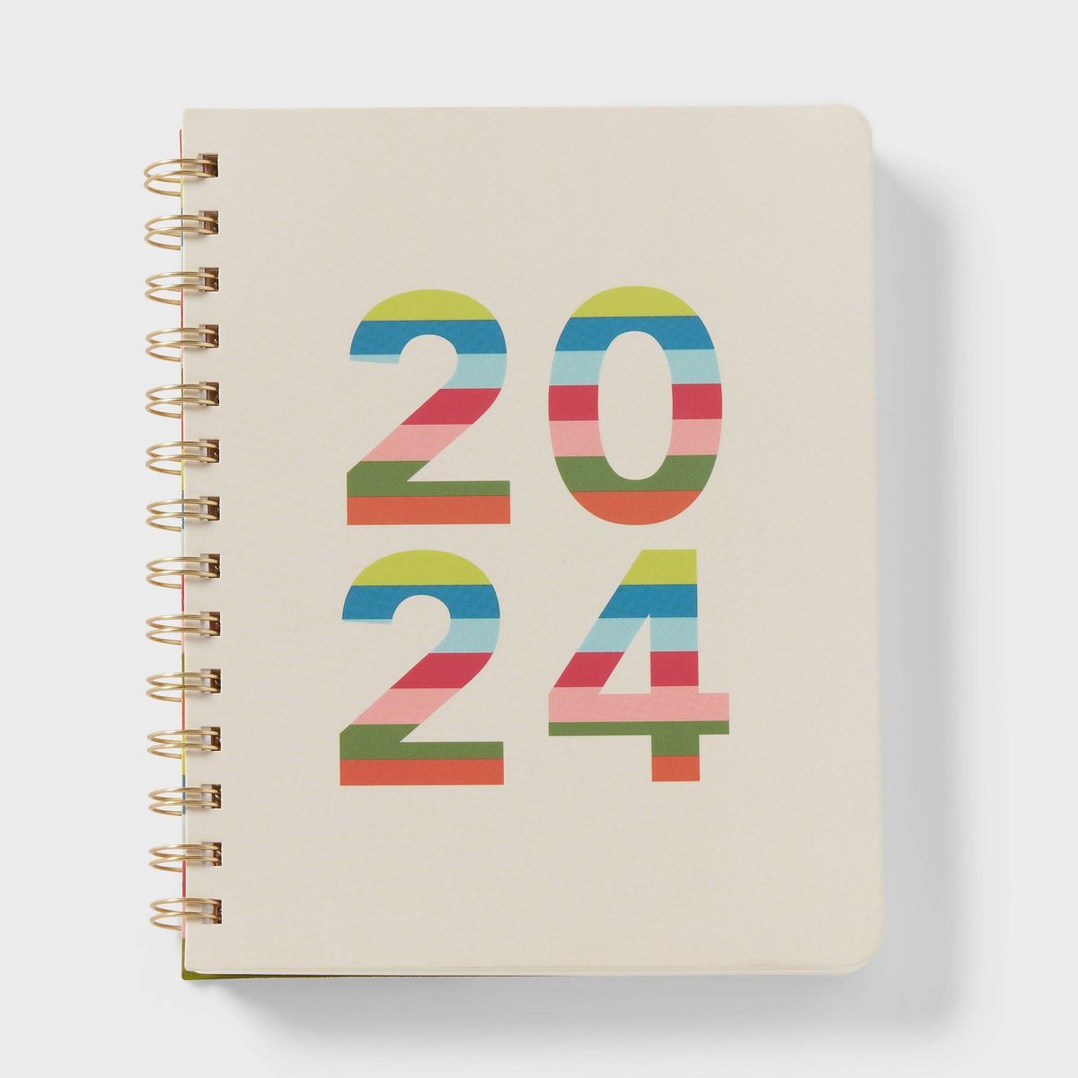 2024 Undated Planner 7.5"x6.6" Spiral Cream Stripe - Opalhouse™ | Target
