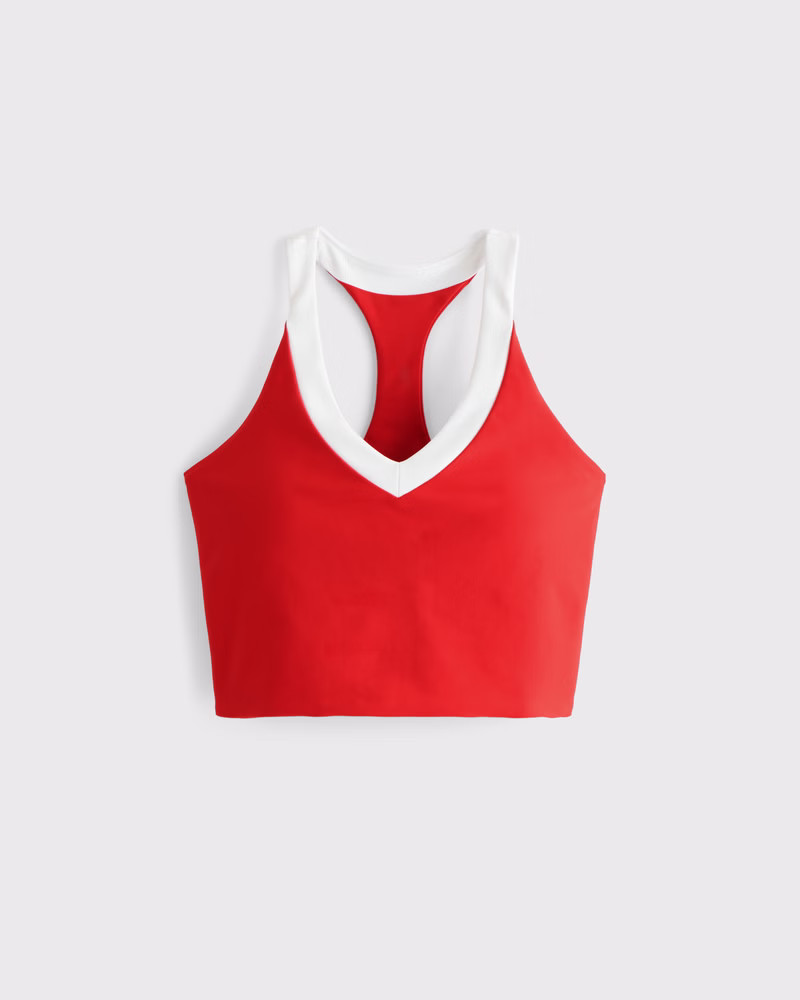 YPB sculptLUX Racerback V-Neck Tank | Abercrombie & Fitch (US)
