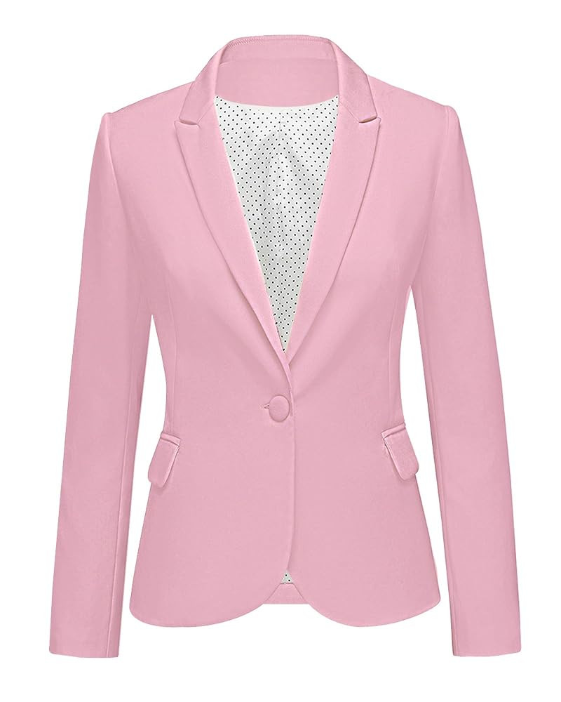 LookbookStore Womens Notched Lapel Pockets Button Work Office Blazer Jacket Suit | Amazon (US)