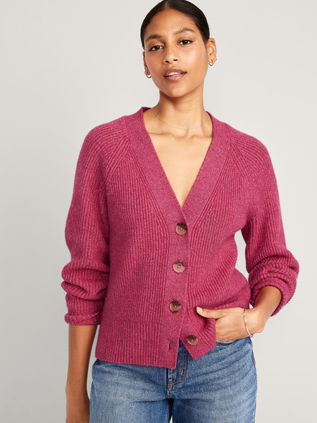 Shaker-Stitch Cardigan Sweater for Women | Old Navy (US)