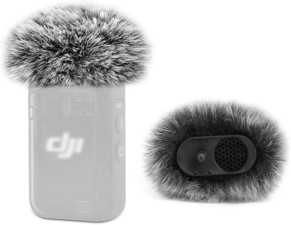 LEFXMOPHY Windscreen for DJI MIC 2 / OSMO POCKET 3 Microphone Furry Wind Muff Grey Foam (Not for ... | Amazon (US)