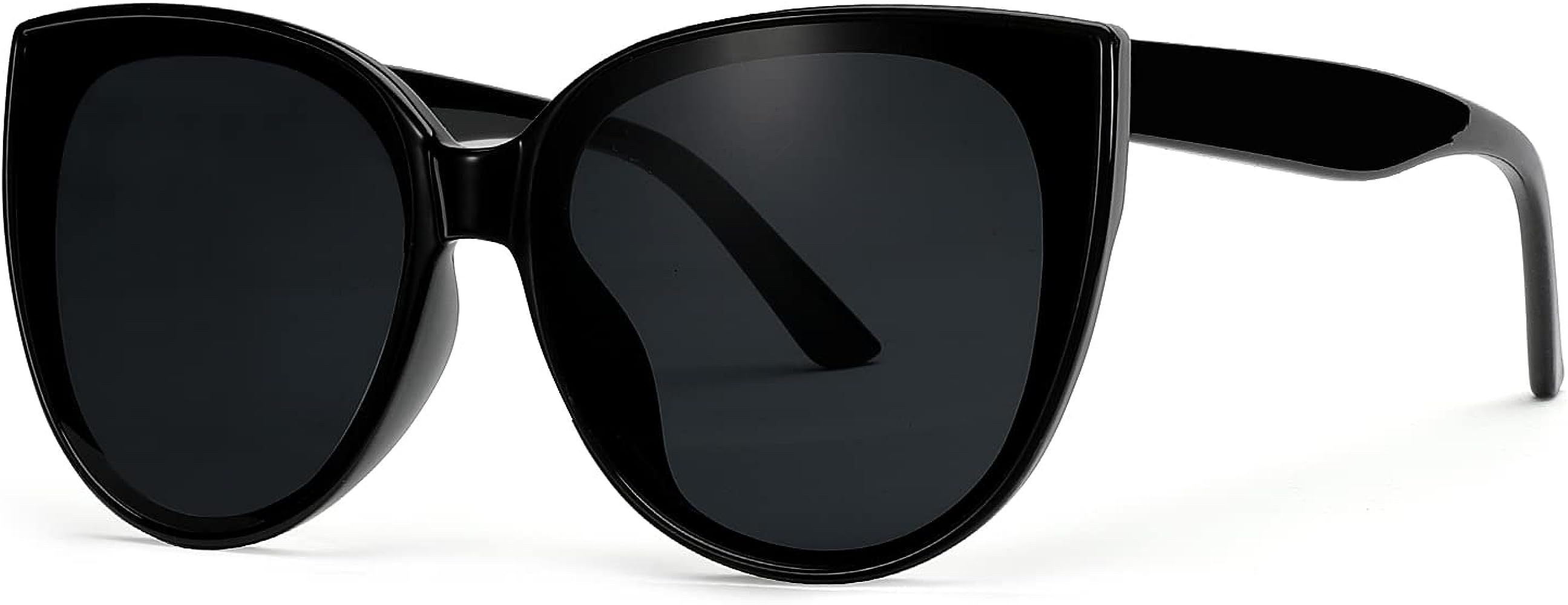 Oversized Sunglasses for Women Men Trendy Cat Eye Sunglasses UV Protection | Amazon (US)