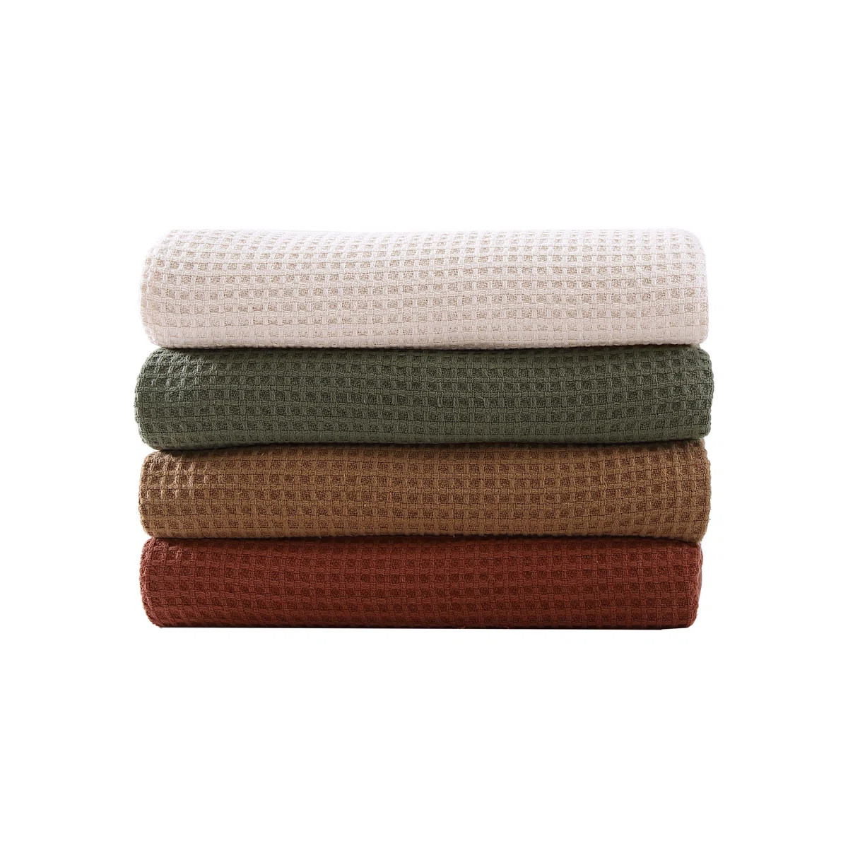 Eddie Bauer Solid Waffle Cotton Reversible Blanket | Wayfair North America