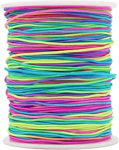 Tenn Well 1mm Elastic String for Bracelets, 328 Feet Rainbow Stretchy Bracelet String Elastic Bea... | Amazon (US)