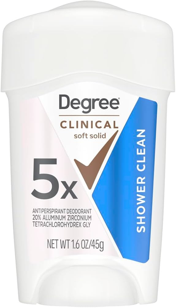 Degree Clinical Protection Antiperspirant Deodorant 72-Hour Sweat & Odor Protection Shower Clean ... | Amazon (US)