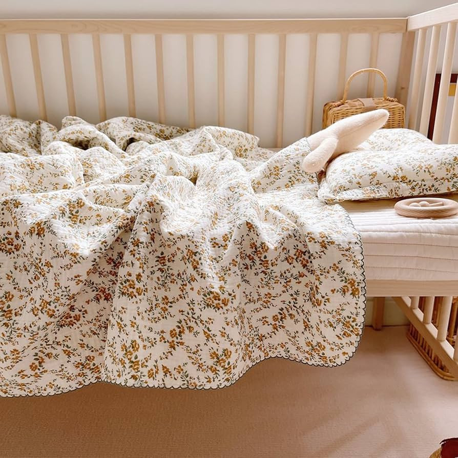 BuLuTu 4 Layer Toddler Blanket 100% Cotton Muslin Bed Blankets for Kids,Girls,Boys, with Cute Hib... | Amazon (US)