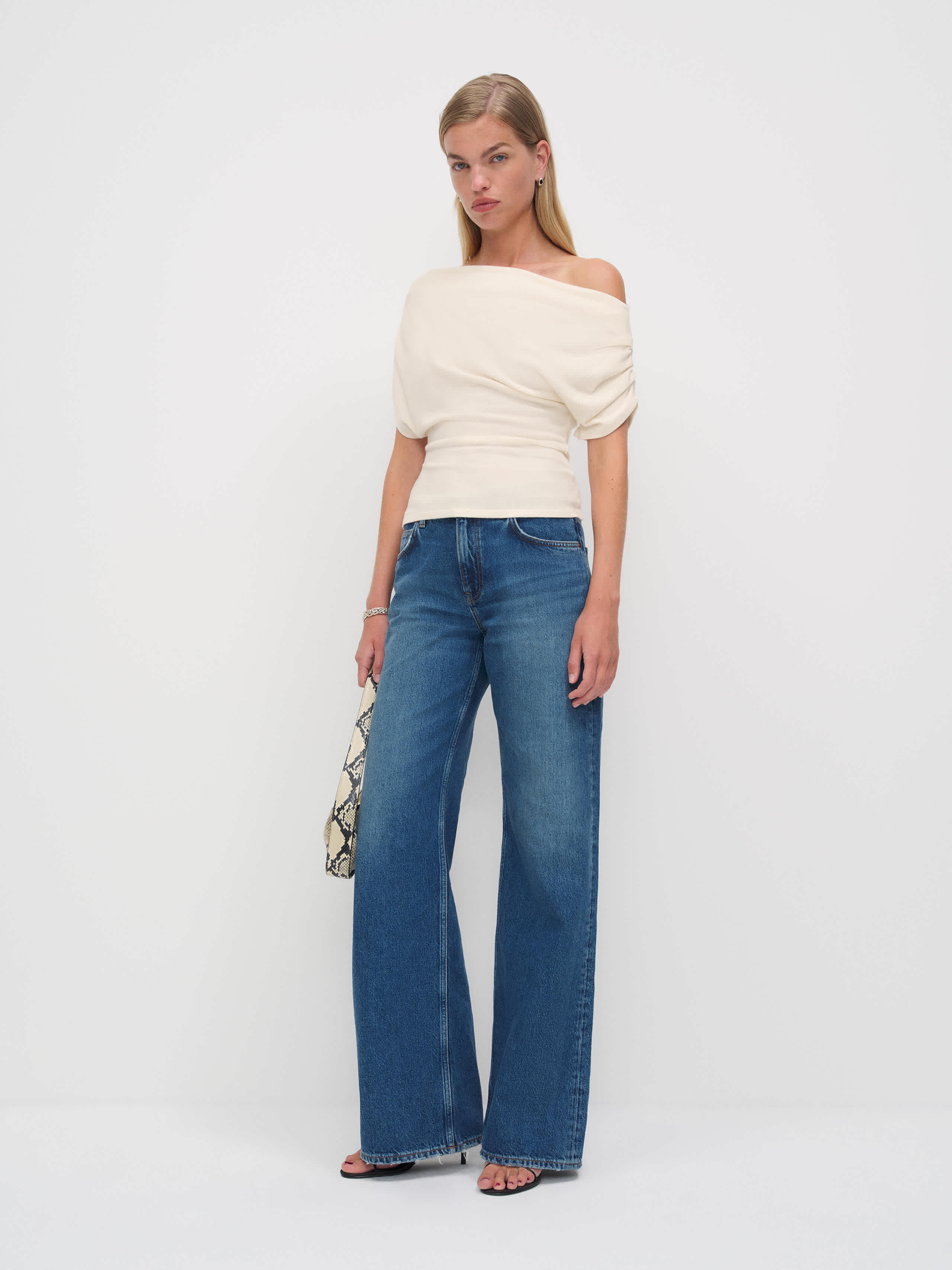 Reformation Iris Knit Top Ivory XS | Reformation (Global)