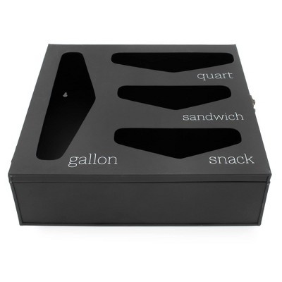AuldHome Design Enamelware Kitchen Bag Organizer (Black), Farmhouse Style Holder Compatible w/ Zipper Seal Kitchen Storage | Target