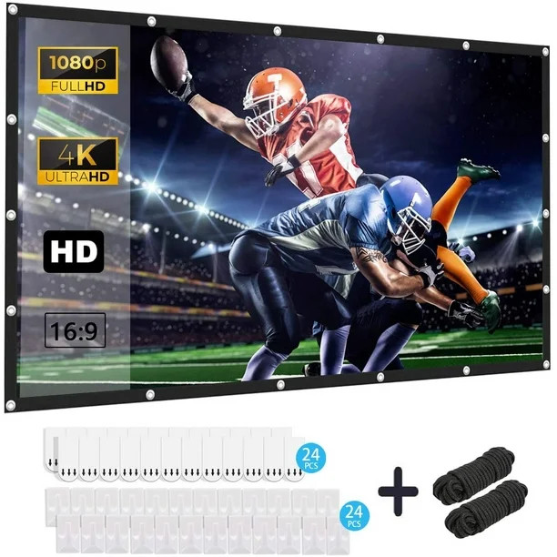 Projector Screen, Keenstone 120 inch 16:9 HD Foldable Anti-Crease Portable Projector Movies Scree... | Walmart (US)