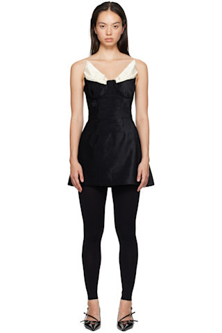 Black Bustier Minidress | SSENSE