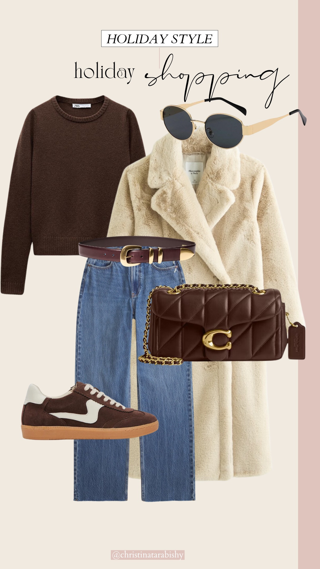 Holiday shopping outfit. Holiday and winter jeans look with sneakers  

#LTKFindsUnder100 #LTKSeasonal #LTKHoliday