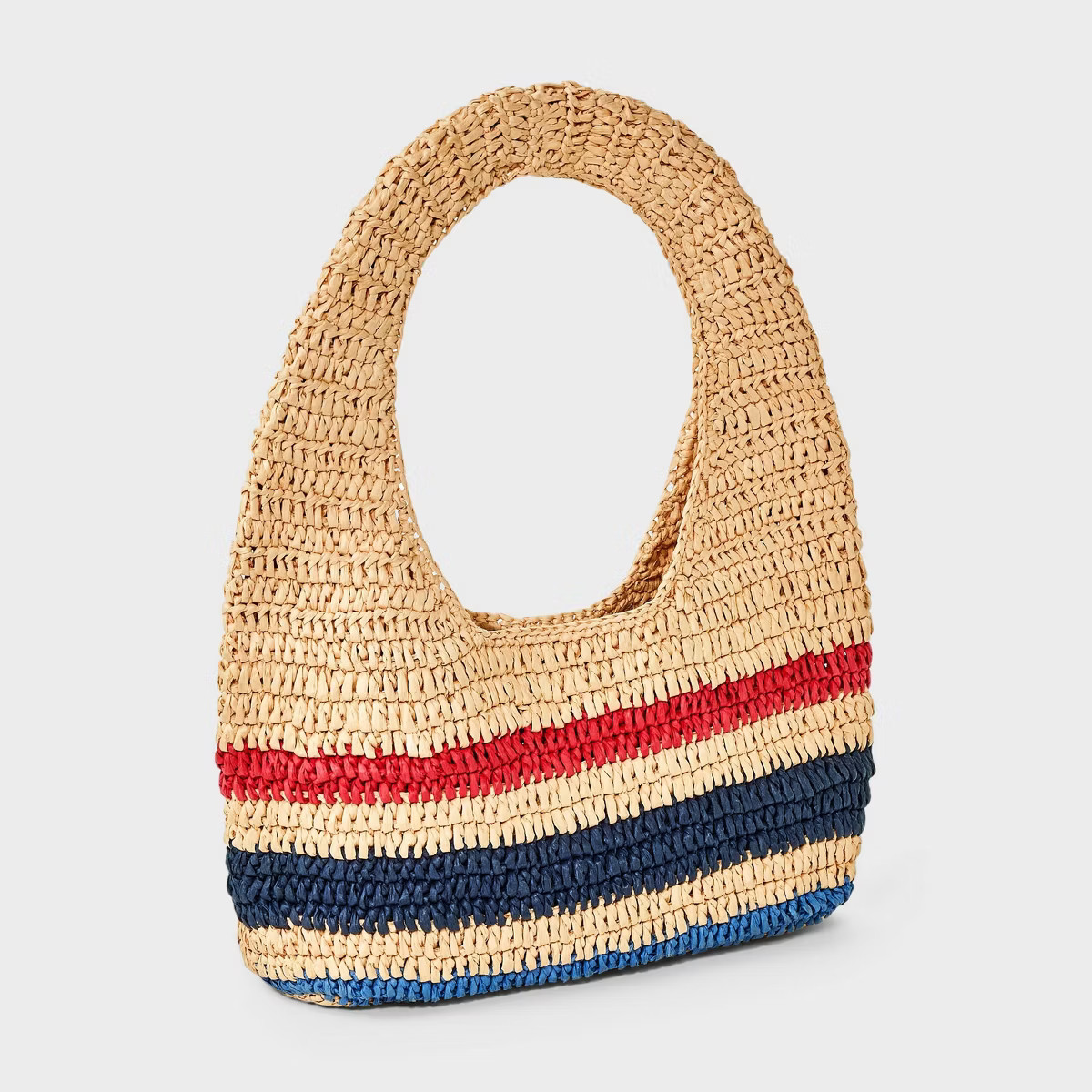 Casual Raffia Shoulder Bag - Universal Thread™ Red/Blue Stripe | Target