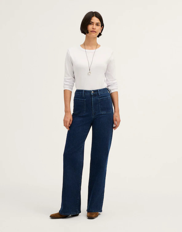 The Curvy Emmy Wide-Leg Jean in Super Stretch Denim | Madewell