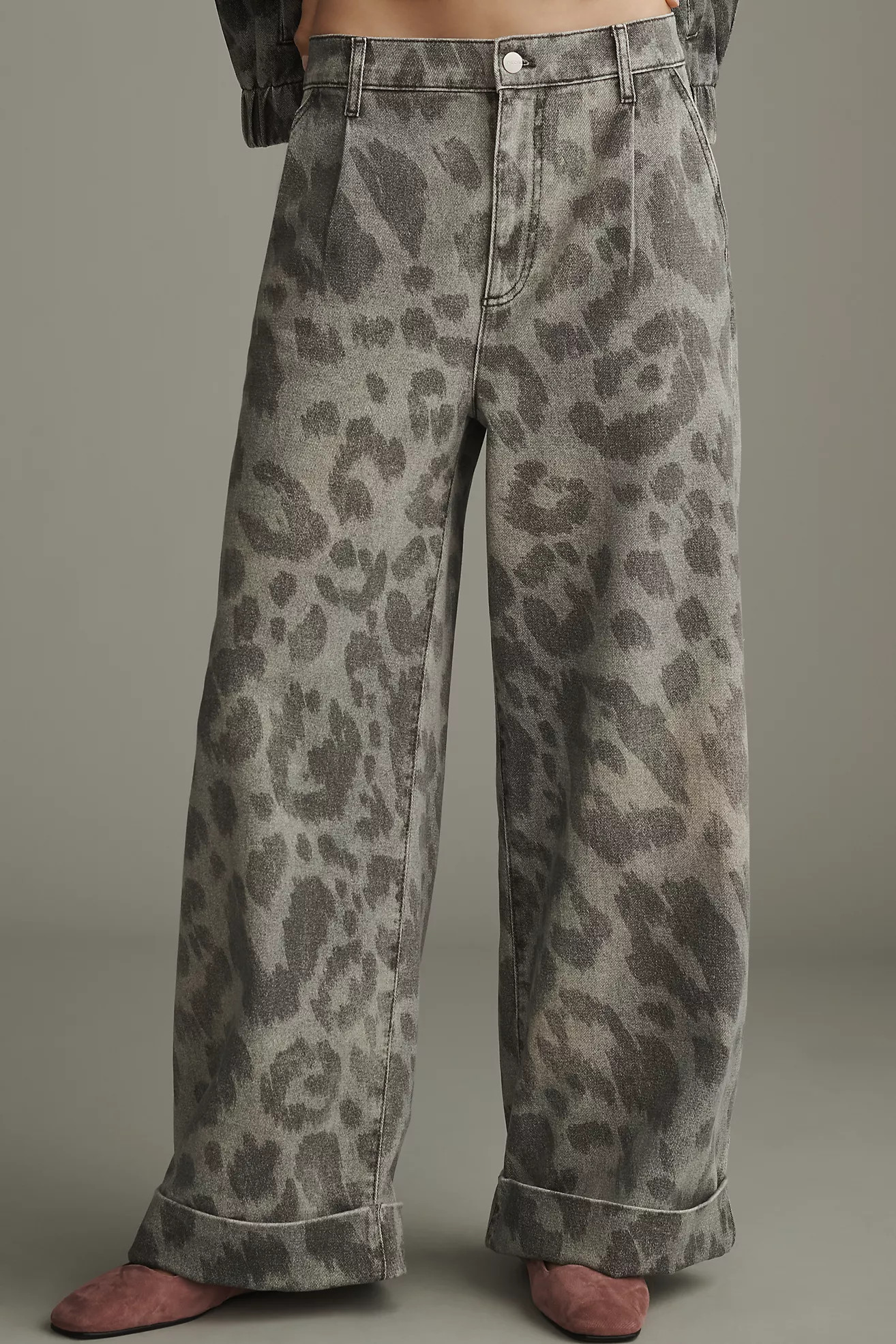 The Leon Double Hem High-Rise Wide-Leg Cuffed Jeans by Pilcro | Anthropologie (US)