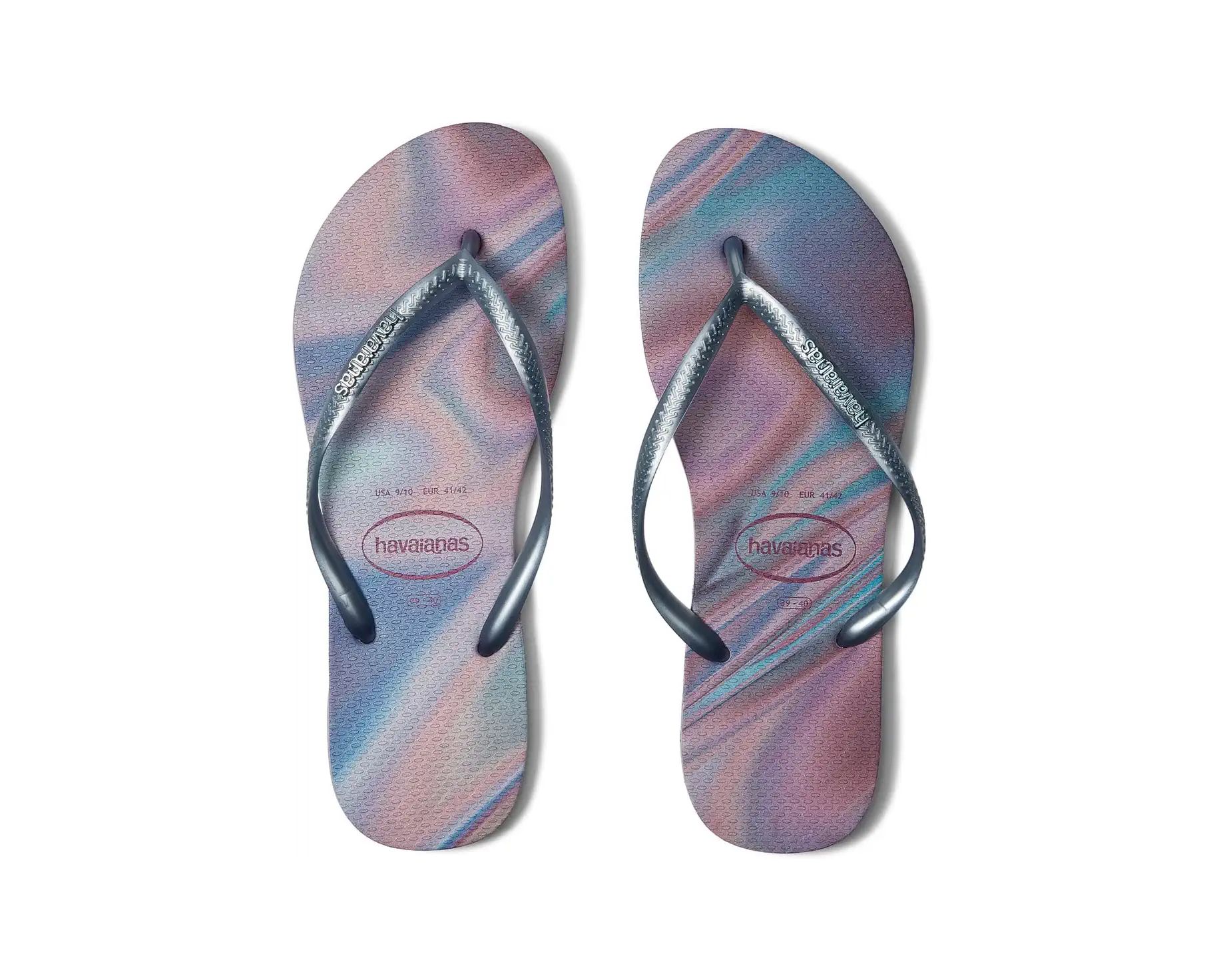 Slim Iridescent Flip Flop Sandal | Zappos