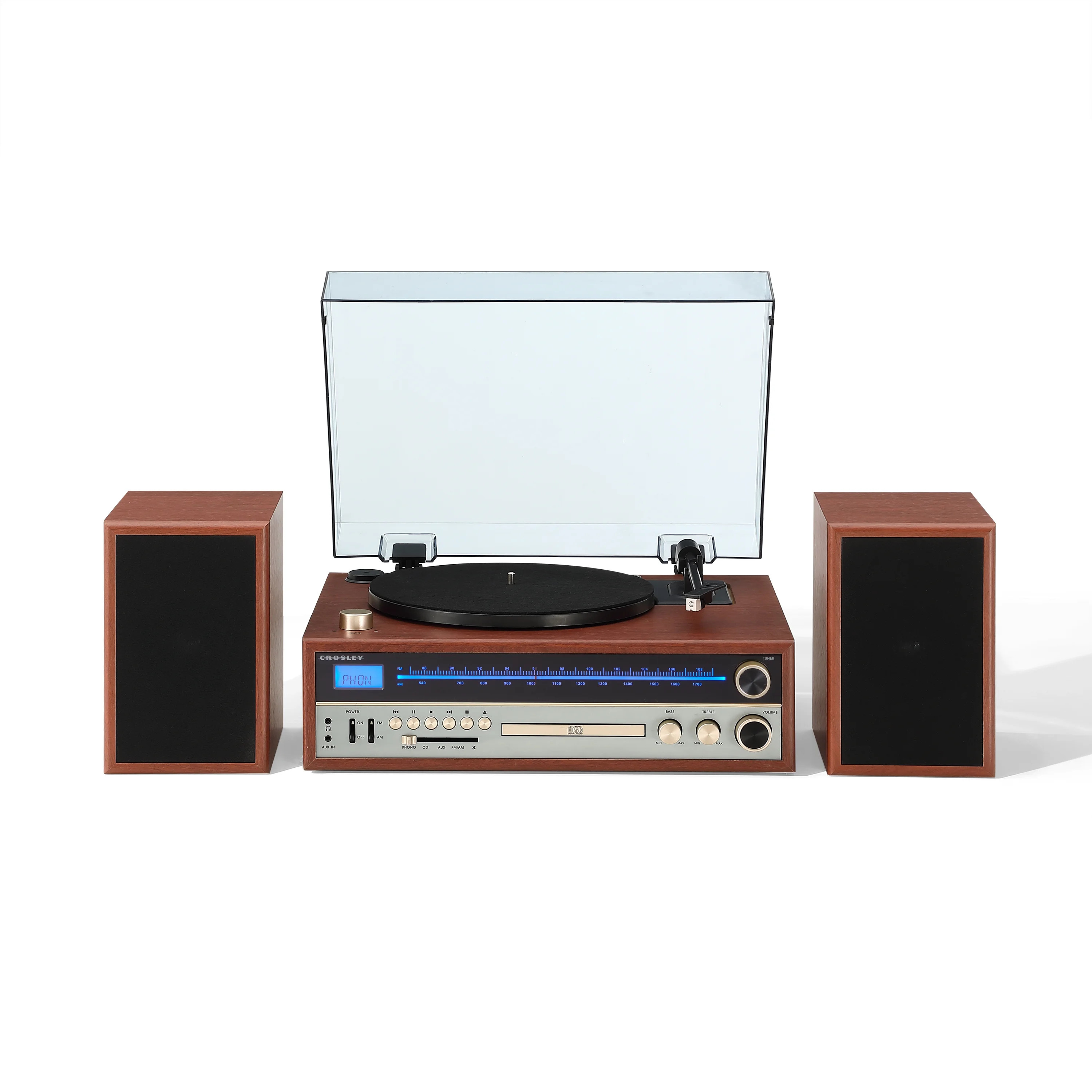 Crosley 1975T Vinyl Record Player with Speakers and Wireless Bluetooth - Audio Turntables | Walmart (US)