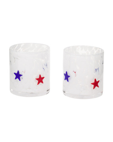 Set Of 2 Star Icon Double Old Fashioned Glasses | Kitchen & Dining Room | Marshalls | Marshalls