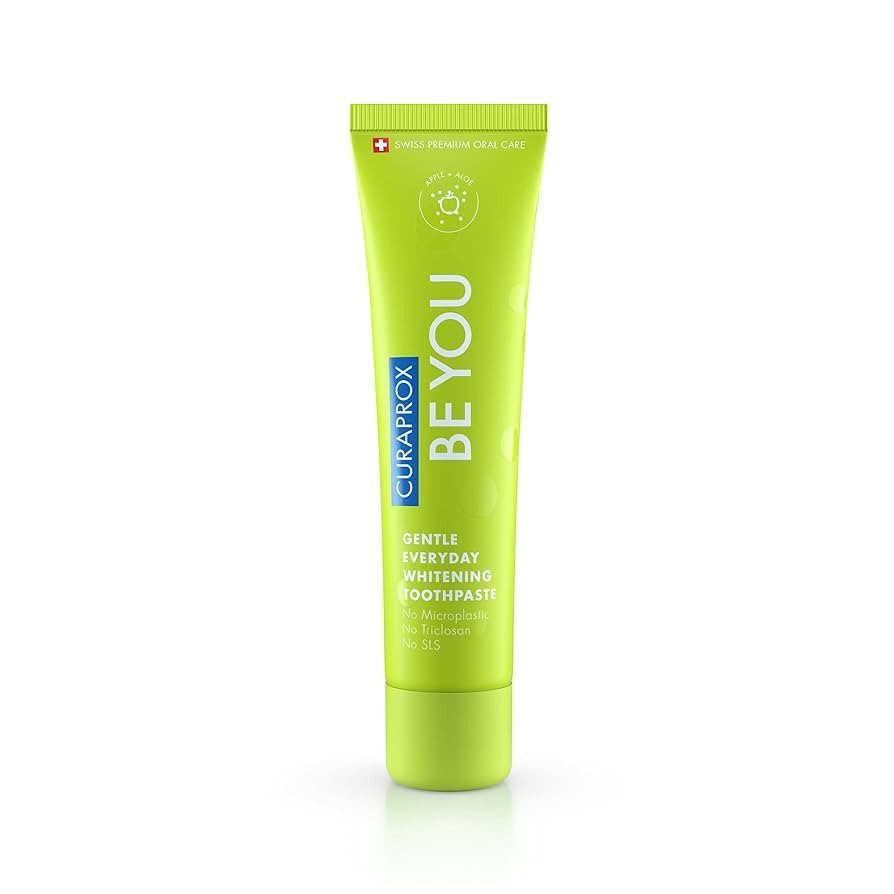 Curaprox Be You Apple + Aloe Vera Toothpaste - Green 60ml - Gentle Everyday Whitening - SLS, Micr... | Amazon (UK)