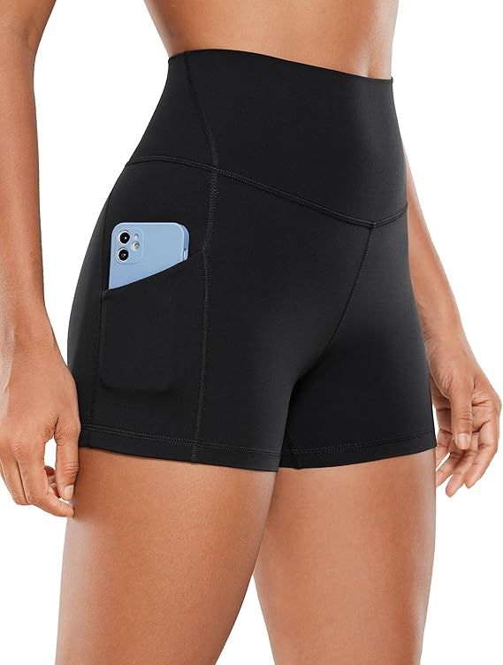 CRZ YOGA Womens Butterluxe Biker Shorts with Pockets 3'' / 5'' / 8'' - High Waisted Volleyball Wo... | Amazon (US)