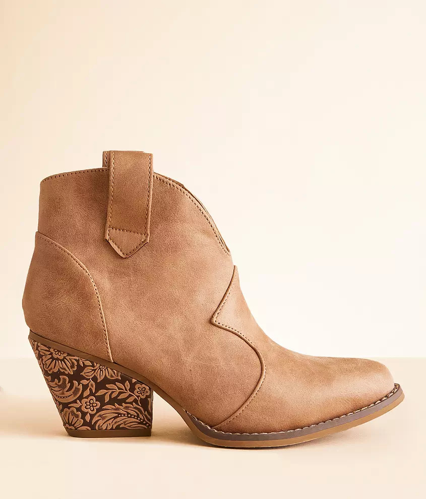 Dangerous Embossed Western Ankle Boot | Buckle