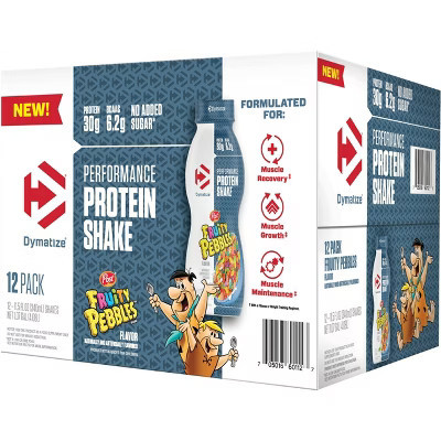Dymatize Ready to Drink Protein Shake Fruity Pebbles Non-Caffeinated - 11.5 fl oz/12pk | Target