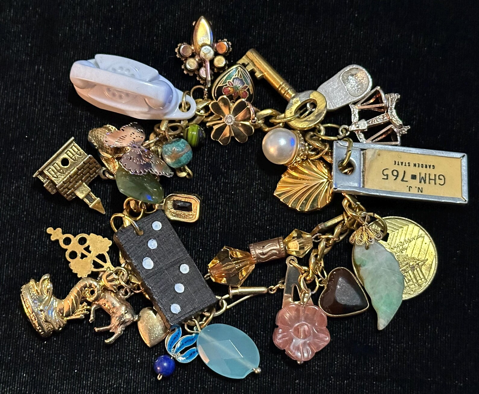 Whimsical Bracelet With 30 Vintage Charms and Trinkets on a 12k Gold-fill Chain. - Etsy | Etsy (US)