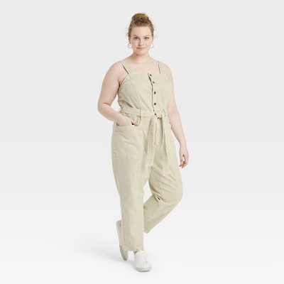 Women's Tie-Front Denim Overalls - Universal Thread™ | Target