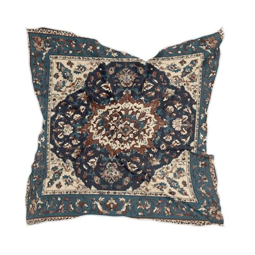 Xmycdz Traditional Persian Pattern Scarf for Women Neck Scarf Large Square Satin Wrap Hair Bandana 24" Silk Like Scarves Fashion Accessories Lightweight | Amazon (US)