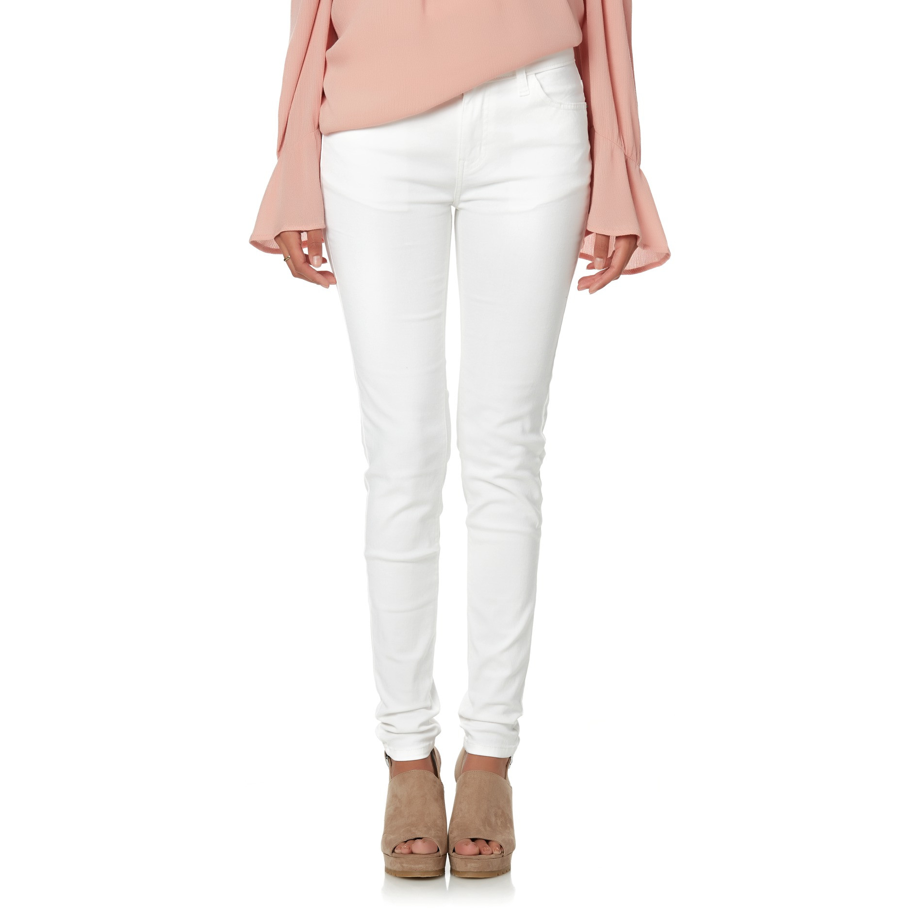 Bongo Juniors' High-Waist Jeggings, Size: 1, White | Kmart