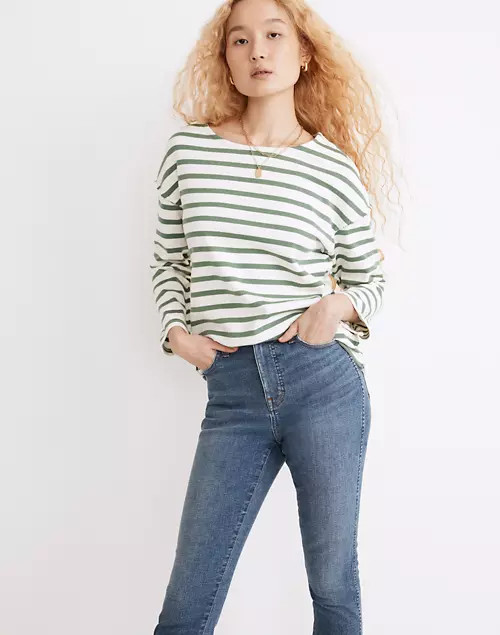 Luxe Long-Sleeve Tee in Falon Stripe | Madewell