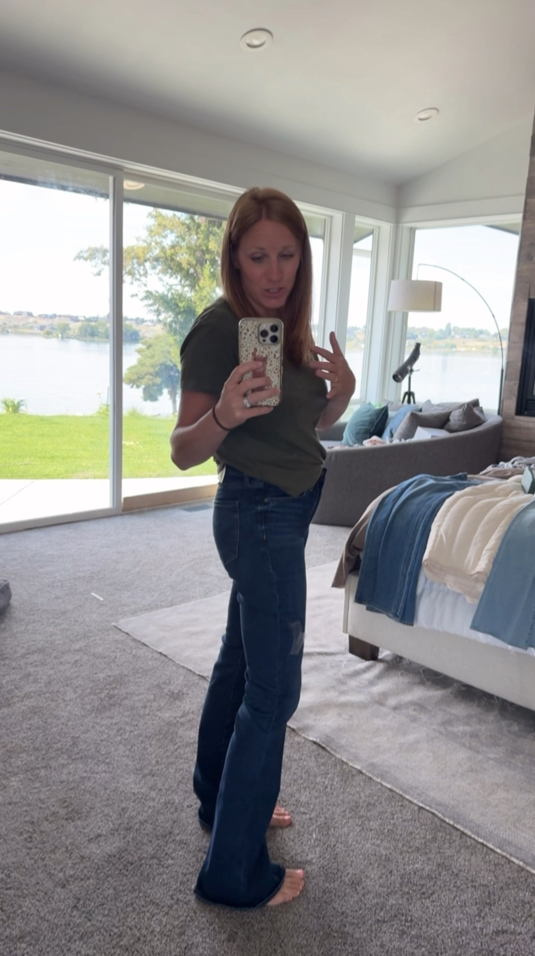 AE jean try on and other pieces I love! Their jeans are a favorite of mine since you can get them in all sizes and lengths. I’m wearing a 4 long but could go to a 2 long due to the stretch! 

#LTKStyleTip #LTKSeasonal #LTKFindsUnder50
