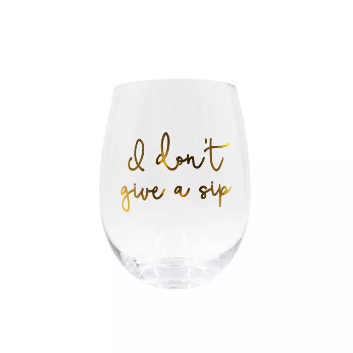 25oz Giant Wine Glass Gold | Target