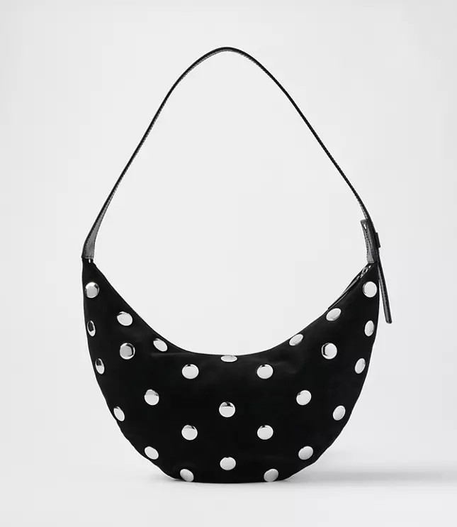 Studded Suede Hobo Bag | LOFT