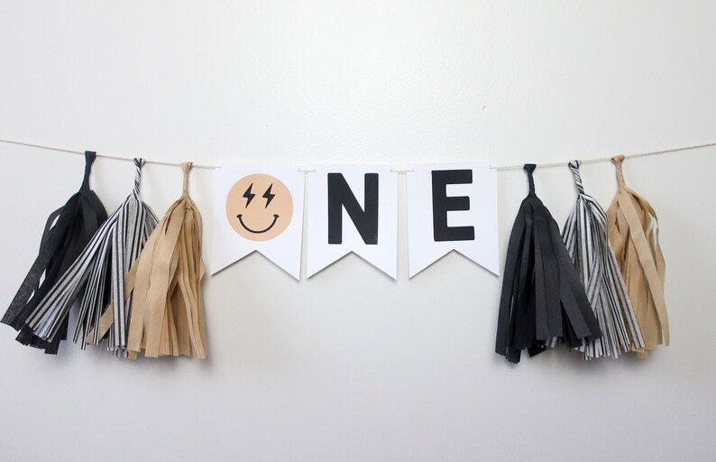 Two Rad High Chair Banner One Smiley One Cool Dude Two Cool First Birthday Baby Boy Tan Black Hap... | Etsy (US)