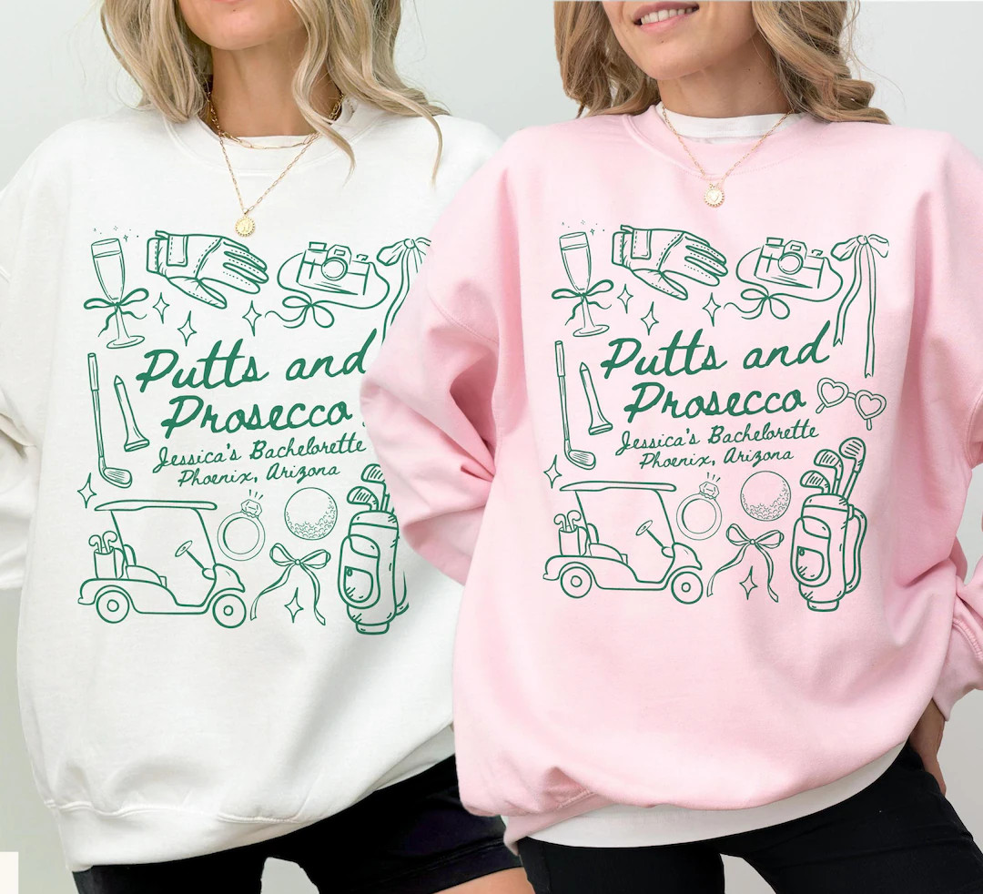 Custom Golf Bachelorette Party Sweatshirt, Personalized Country Club Bach, Luxury Bachelorette, P... | Etsy (US)