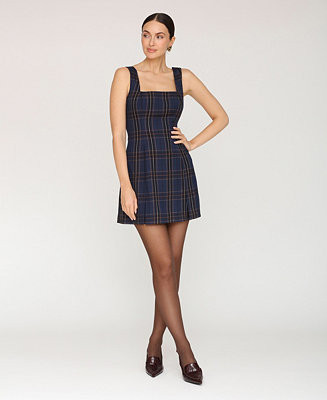 Avec Les Filles Women's Sleeveless Plaid Mini Dress - Macy's | Macy's