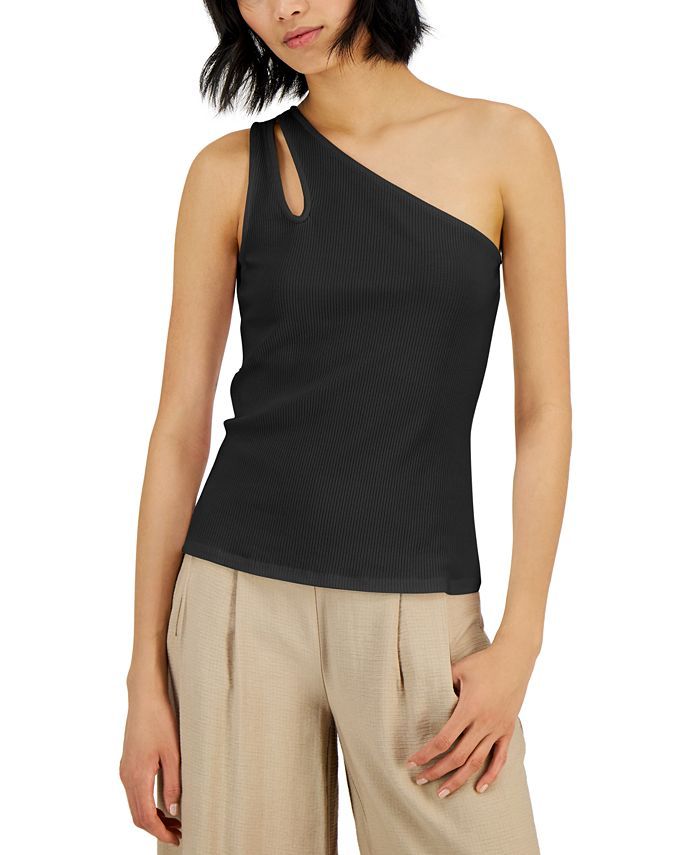 INC International Concepts Women's Cutout One-Shoulder Top, Created for Macy's & Reviews - Tops -... | Macys (US)