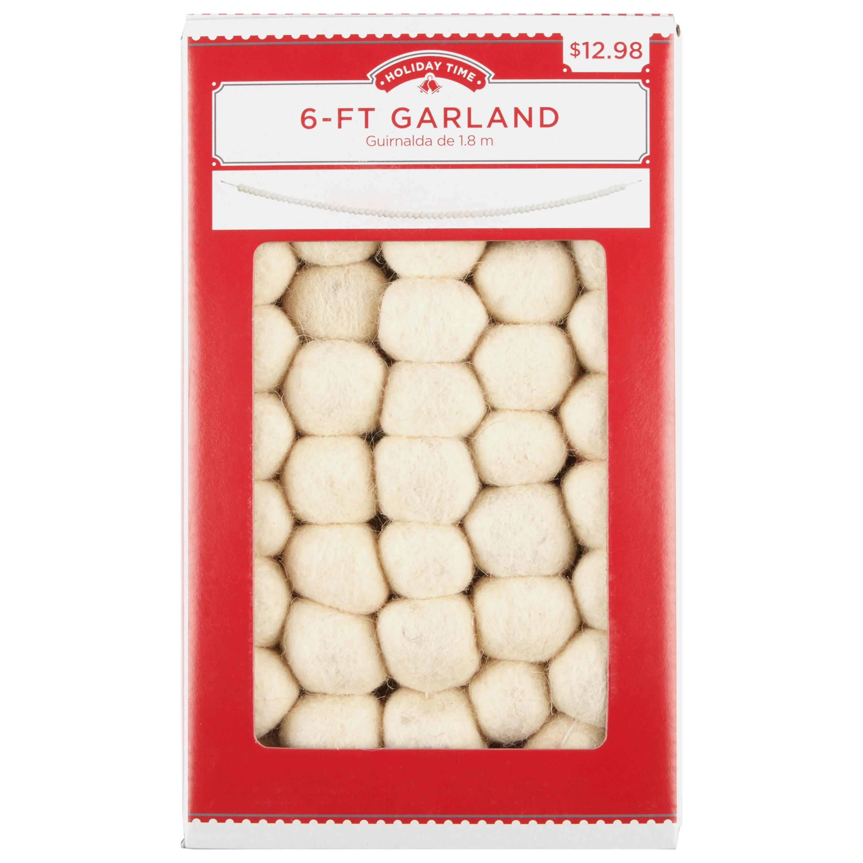 6FT WOOL GARLAND WHT - Walmart.com | Walmart (US)