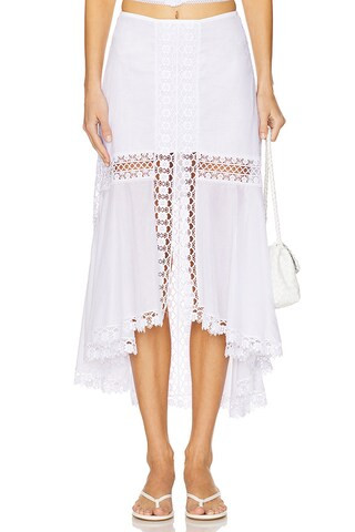 Charo Ruiz Ibiza Clair Midi Skirt in White from Revolve.com | Revolve Clothing (Global)