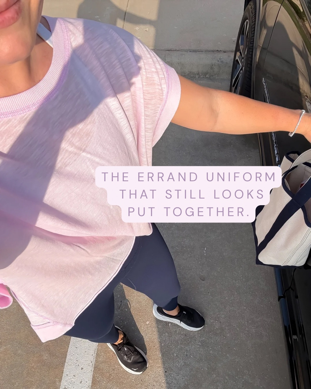 ✨ Sizing: Top small, leggings medium!

Your everyday uniform—but make it cute. This oversized tee and leggings combo is perfect for workouts, coffee runs, school drop-off, or busy days when comfort is the priority. The kind of outfit you'll wear on repeat.

SEO: oversized tee, leggings outfit, athleisure, casual mom outfit, workout outfit, everyday basics