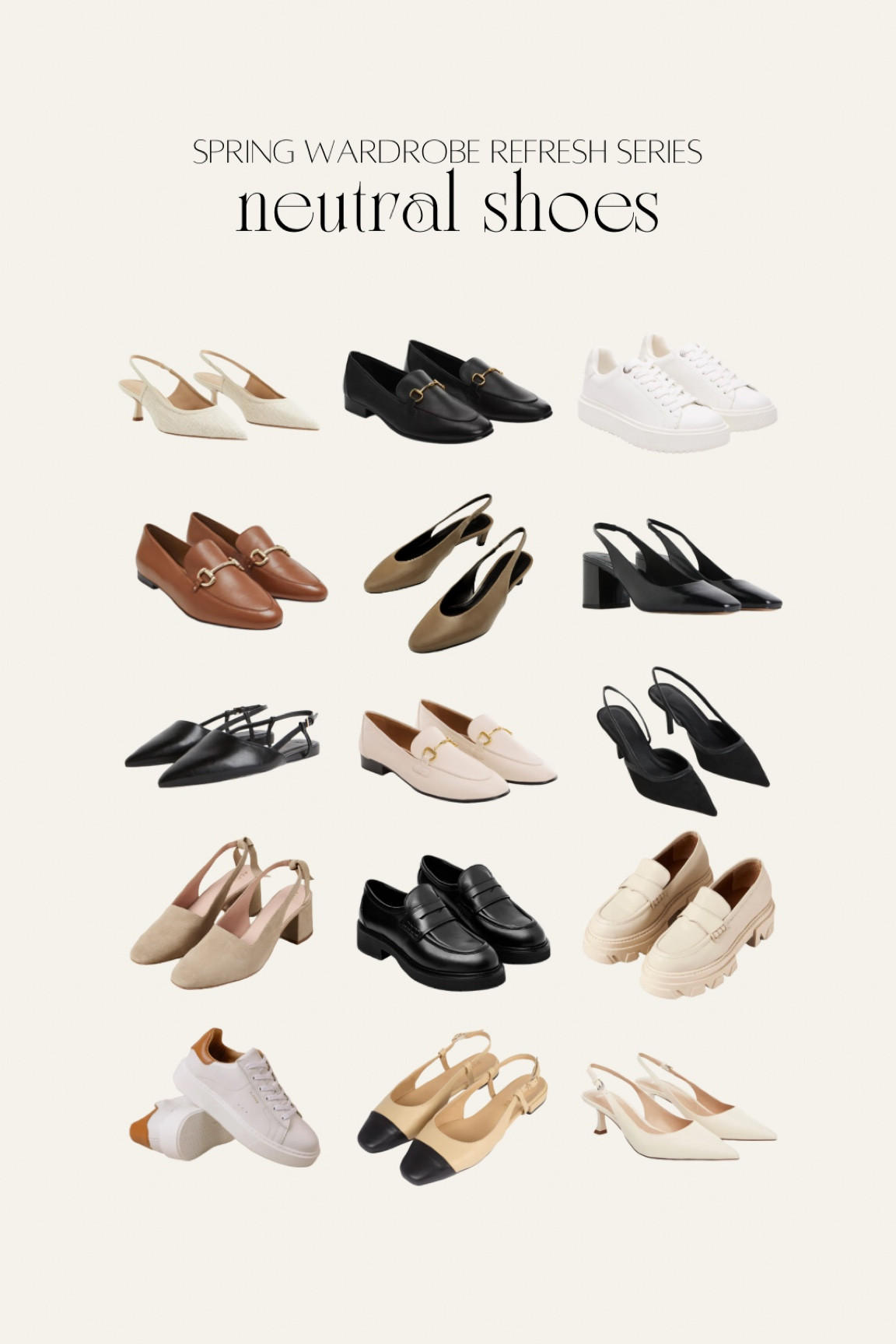 spring wardrobe refresh series | neutral shoes 💫

#LTKstyletip #LTKeurope #LTKshoecrush