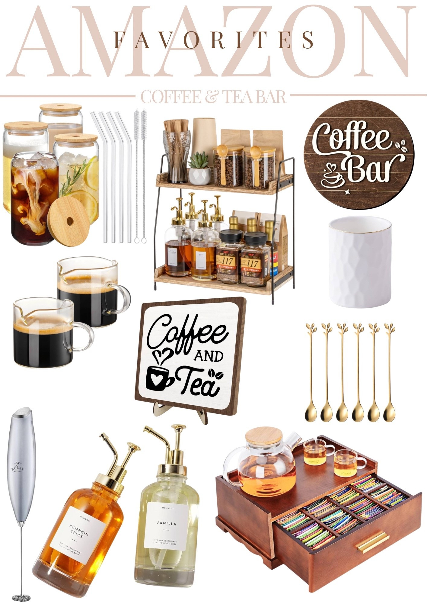 Bar and Tea Station☕️🫖
Coffee bar , tea bar , coffee bar accessories , coffee bar decor , tea bar accessories , tea bar decor , coffee bar must haves , kitchen finds , home finds , Amazon finds , Amazon gift guide , Christmas gift guide , holiday gift guide , gifts for her , gifts for him , gifts for friends

#LTKGiftGuide #LTKHoliday #LTKHome