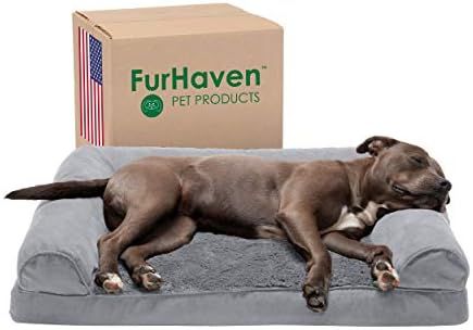 Furhaven Pet - Plush Orthopedic Sofa, L-Shaped Chaise Couch, Calming Donut Dog Bed, Packable Trav... | Amazon (US)