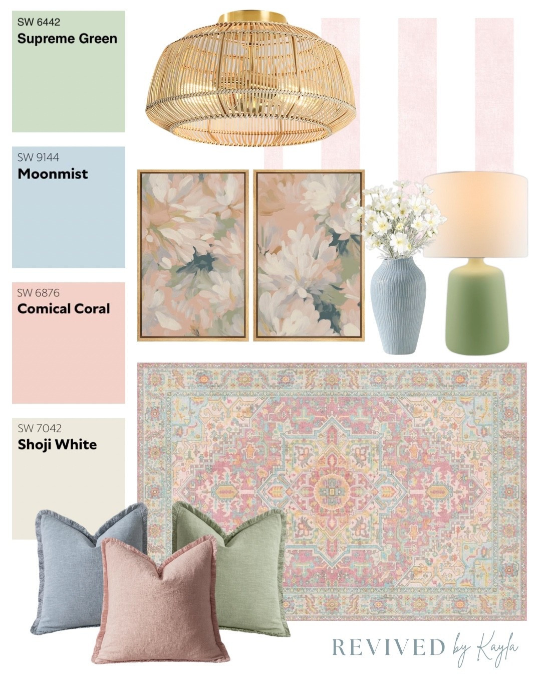 Green, blue, and pink room design mood board 🎀🩵 Perfect for a girls bedroom!

#girlsroom #girlsbedroom #homedecor #roomdecor #roomdesign #pinkdecor #floral #modern #girly #home #decor #homedesign #bedroom #livingroom #spring #summer #girls #moodboard #sherwinwilliams #amazon #wayfair #teenbedroom

#LTKHome #LTKKids