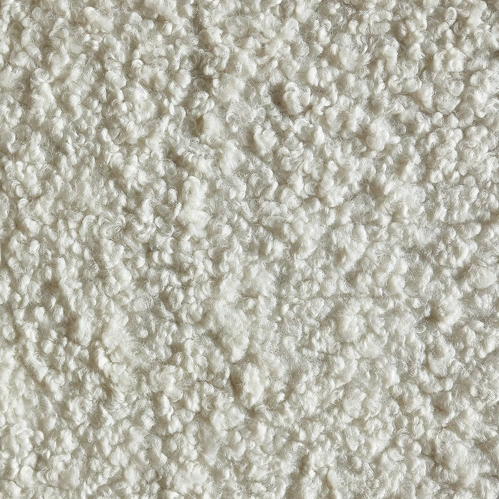 55" Wide Boucle Upholstery Plush Chenille Fabric Off White Color by The Yard | Amazon (US)