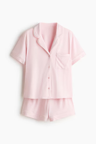 H & M - Viscose-blend pyjamas - Light Pink | H&M (UK, MY, IN, SG, PH, TW, HK)