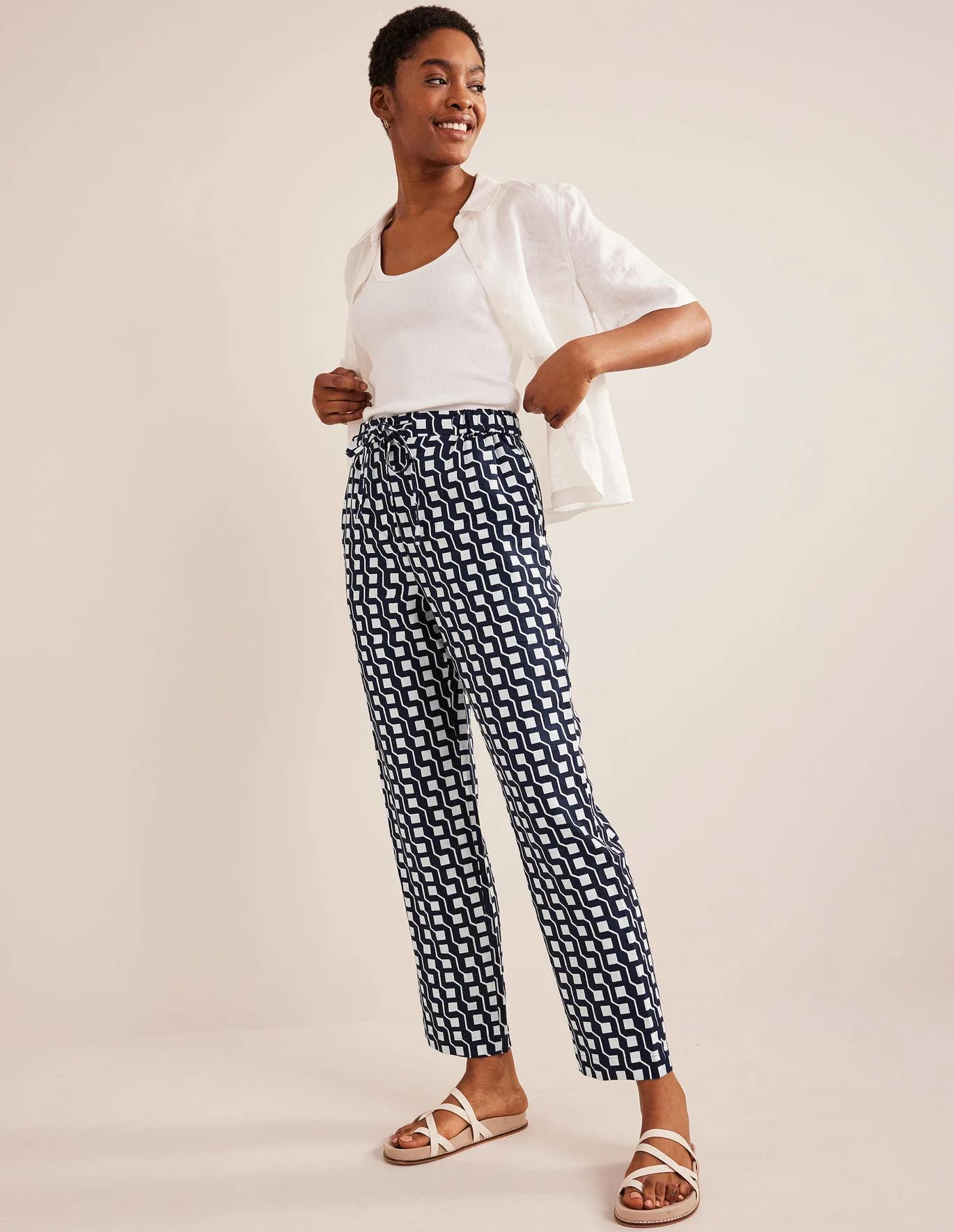 Relaxed Linen Pull On Pants | Boden (US)