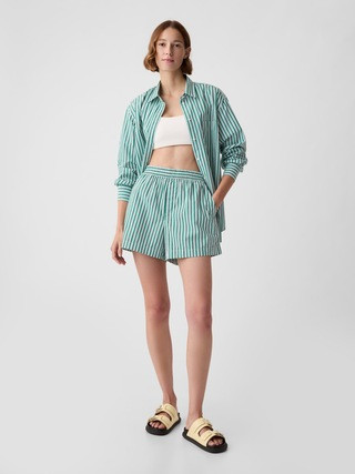 Organic Cotton Striped Poplin Shorts | Gap (CA)