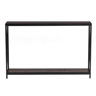 47.24 in. Standard Rectangle Gray Wood Console Table with Shelves | The Home Depot