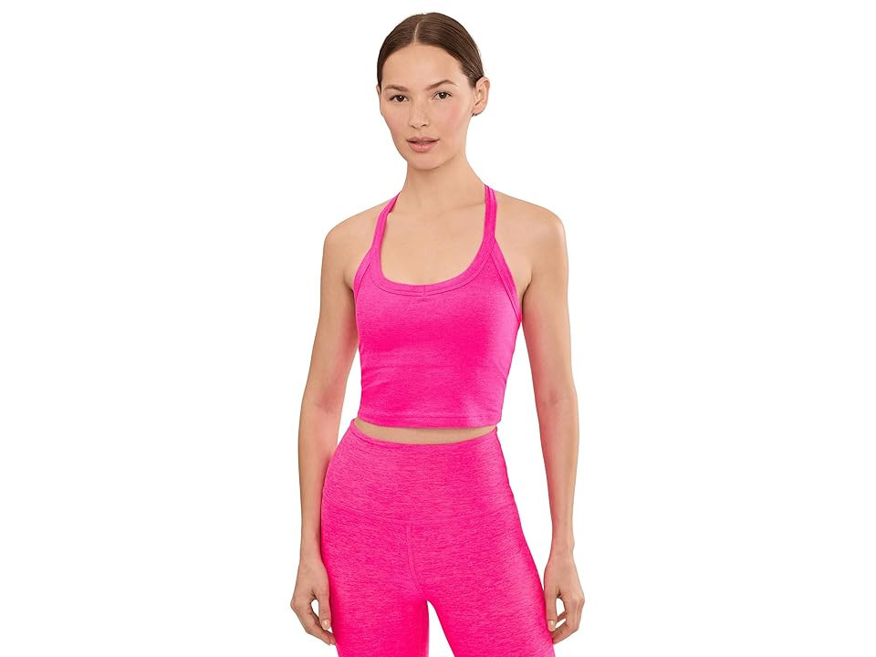 Beyond Yoga Spacedye On The Up Cropped Tank Women's Workout Pink Glow Heather: LG | Zappos.com